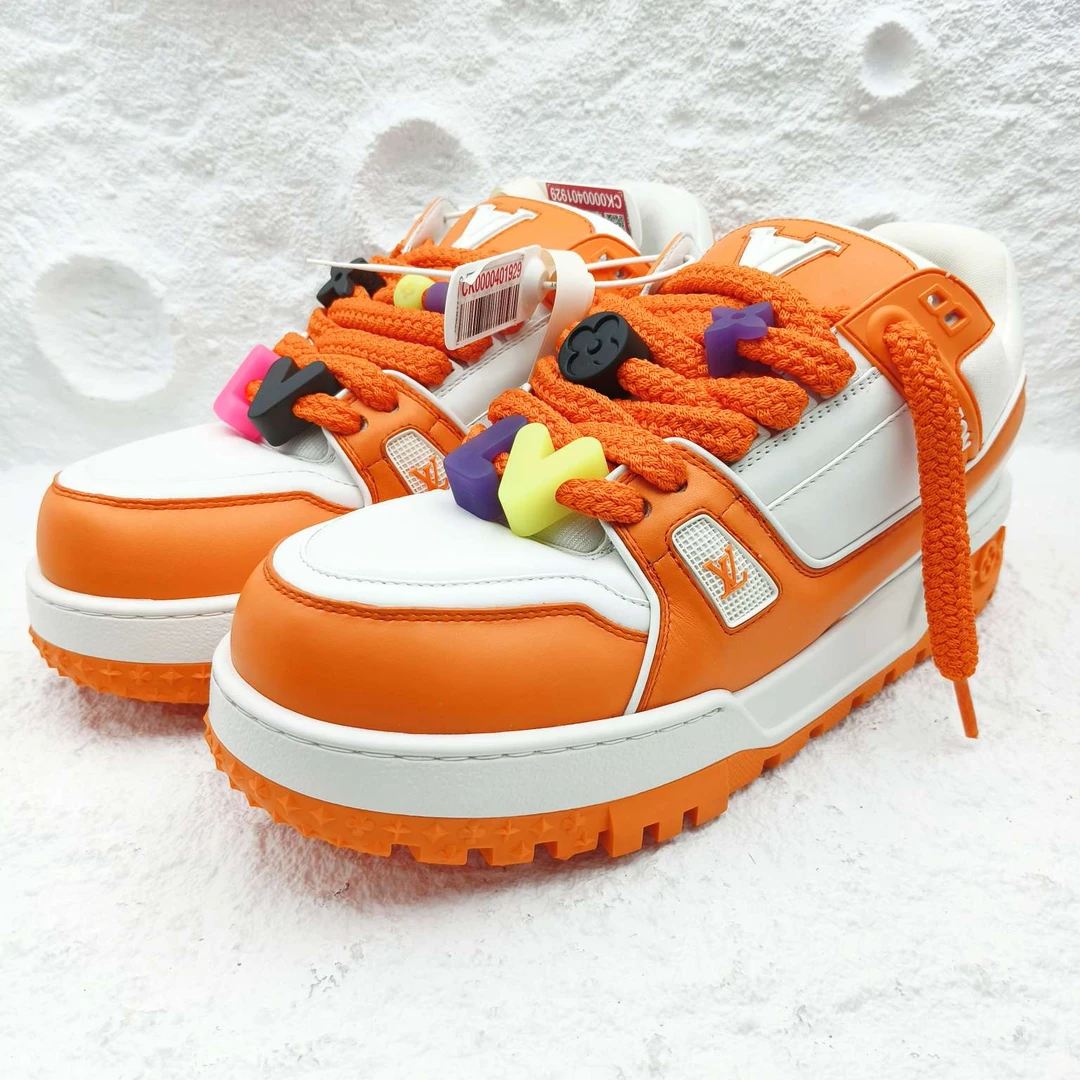 全新Louis Vuitton/路易威登/10码/44码/白橙胖丁