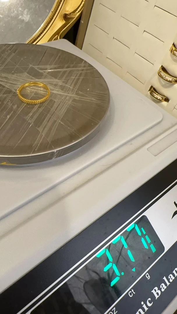 足金精品莫桑戒指