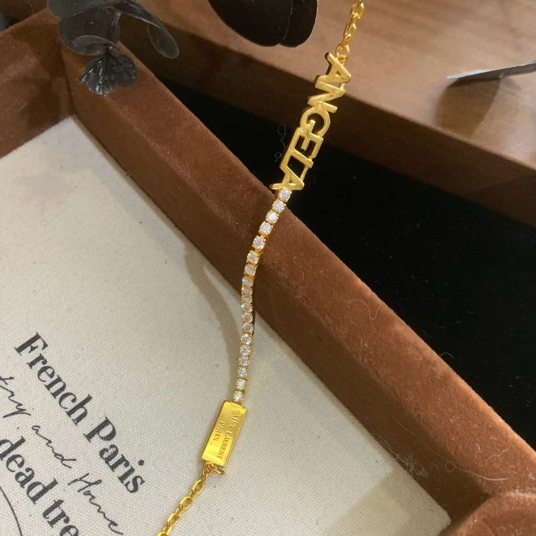 足金999 黄金5G工艺 天使半钻个性手链