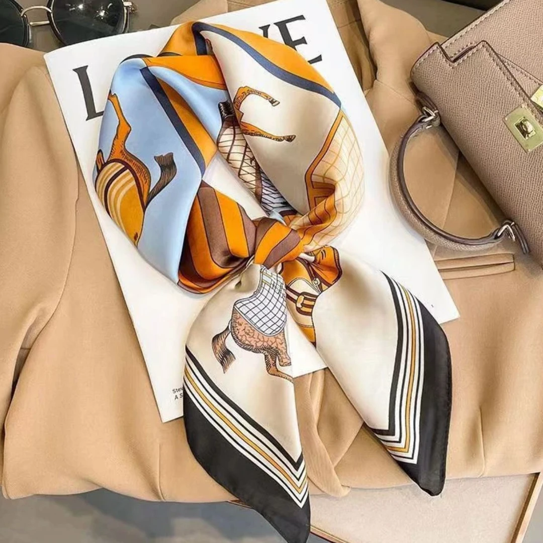 女式拼接丝巾颜色款式随机围巾纱巾一条装不送礼盒