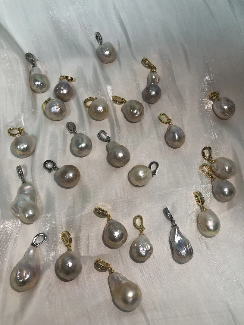 非金属合成锆石吊坠 新粉专享  巴洛克万能扣吊坠手工简约时尚