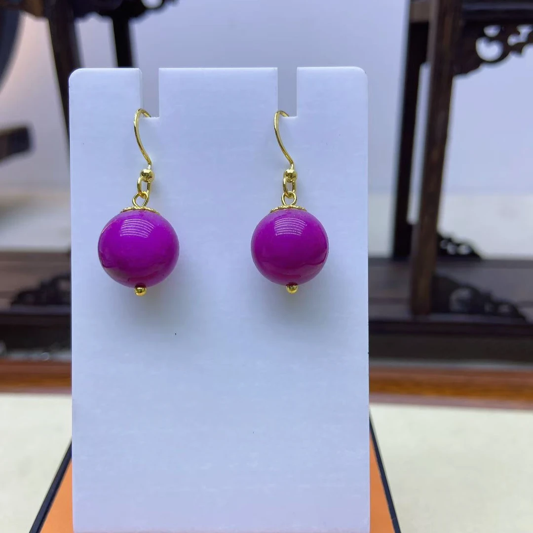 紫色时尚大气耳饰37