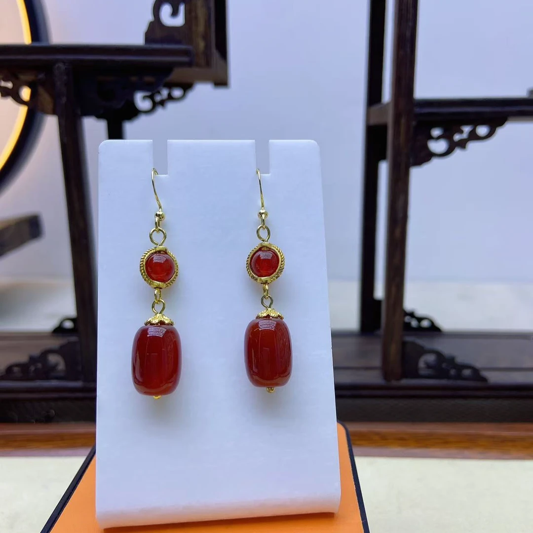 南红玛瑙时尚14K耳坠83