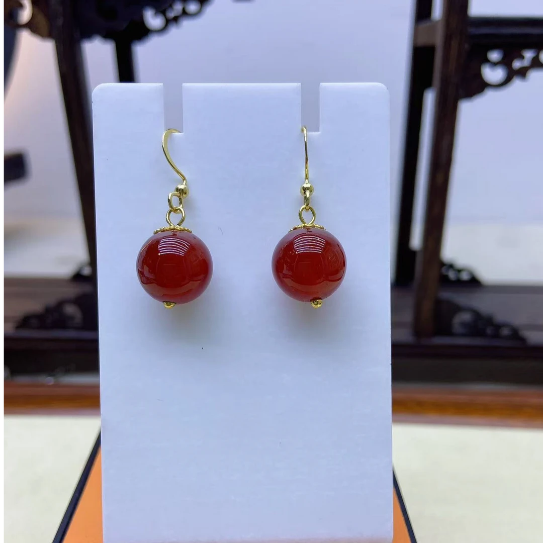 玛瑙红色时尚耳饰36