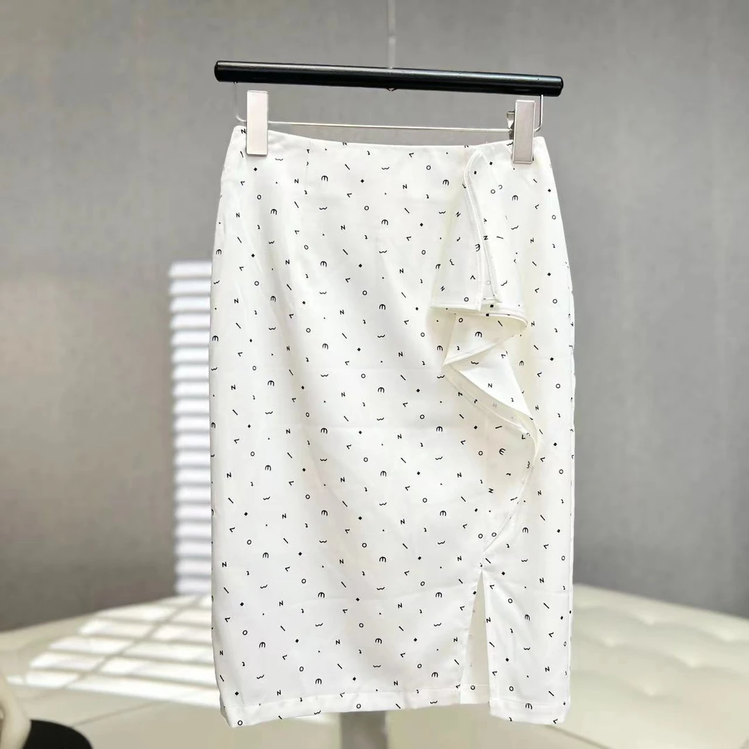 同伊系列 S064 女装简约时尚夏季优雅半身裙白色B92146