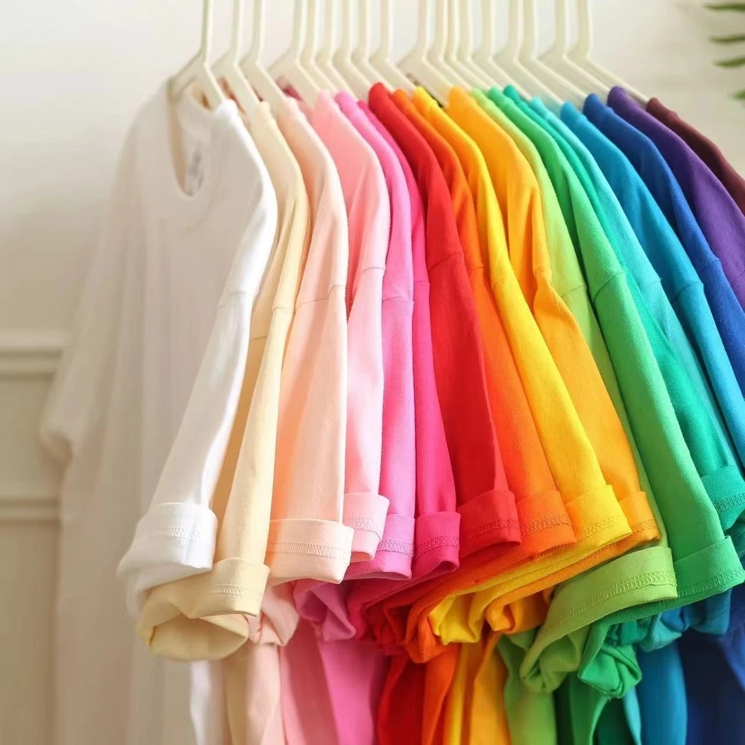 纯棉短袖T恤女大码宽松显瘦遮肉情侣夏季半袖体恤潮t