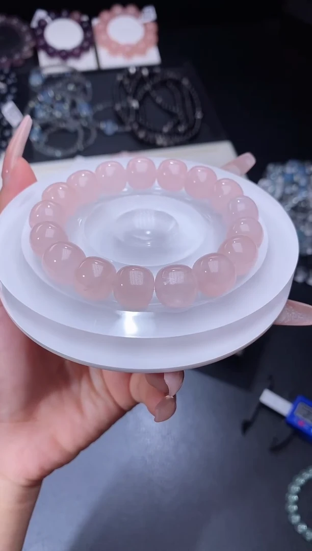 【闪购商品】水晶手链未镶嵌925.50老型西柚马粉手串多样性发其一