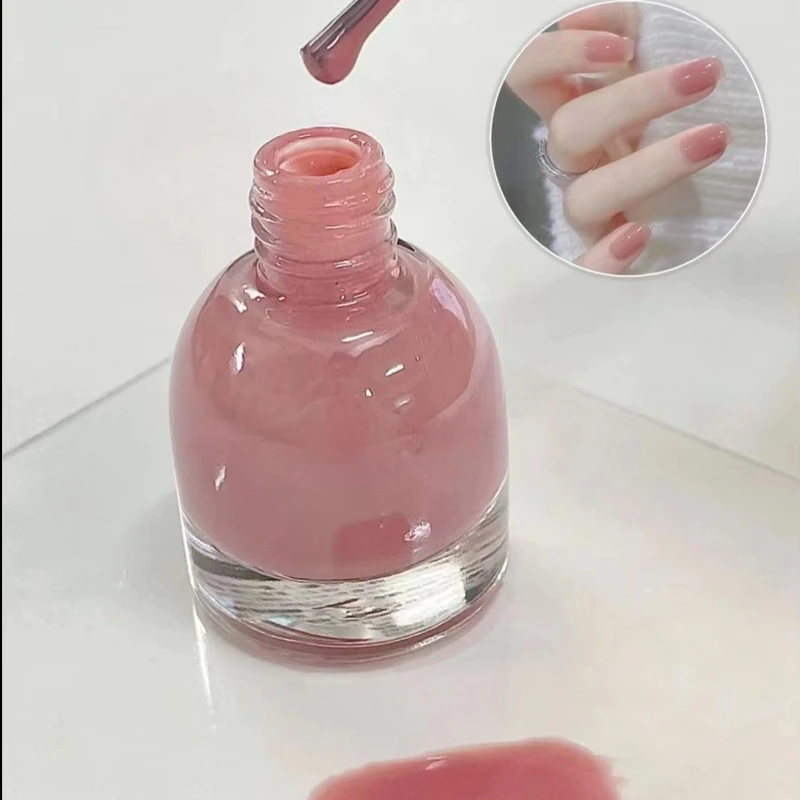 2024裸色指甲油显白快干秋冬ins果冻色流行色气质