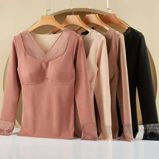 【媛媛专享】高端定制蕾丝保暖女神衣3507#