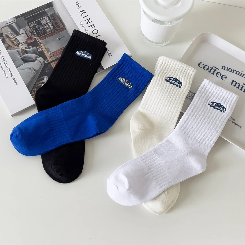 5双雪山中筒袜男女同款潮牌运动袜吸汗透气街头高帮篮球长袜子