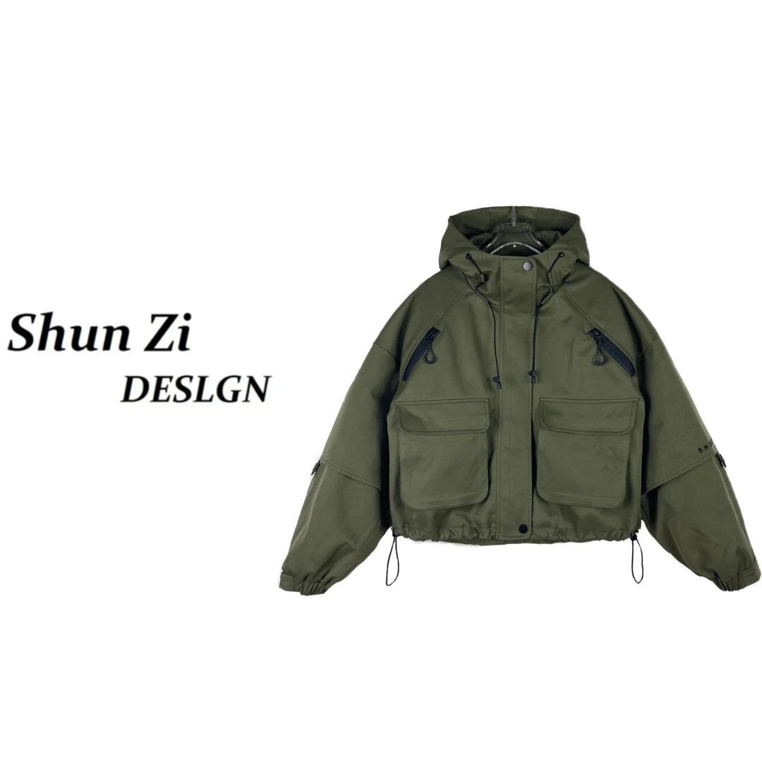 顺子/SZ6715 原创设计师款秋季新品复古百搭手工刺绣冲锋衣外套