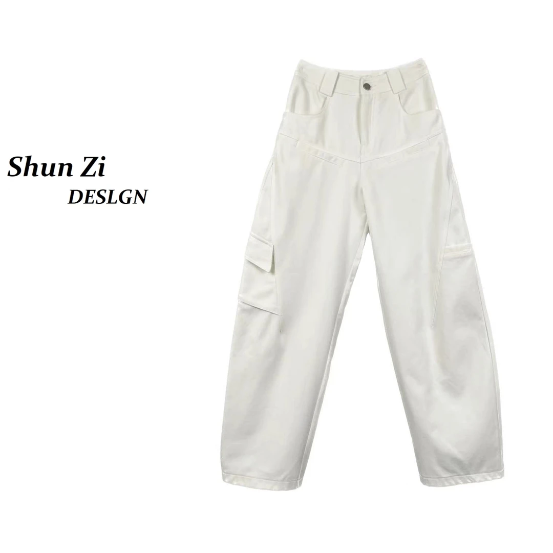 SZ188090春夏2024【美式牛仔裤】工装裤/定制欧版/中高腰设计牛仔裤