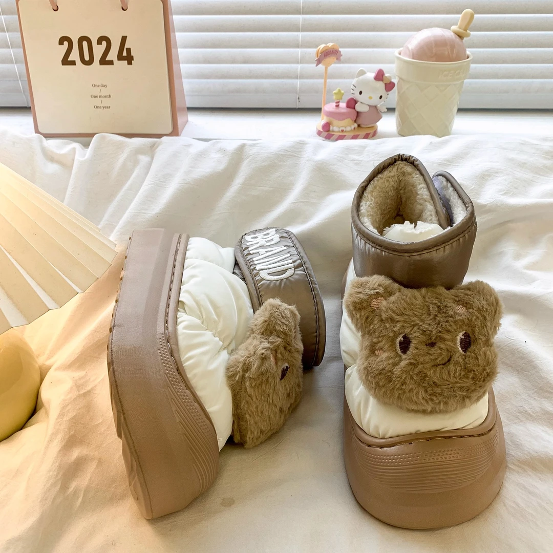 厚底百搭雪地靴女士冬季新款外穿防水防滑加绒加厚保暖时尚棉鞋女