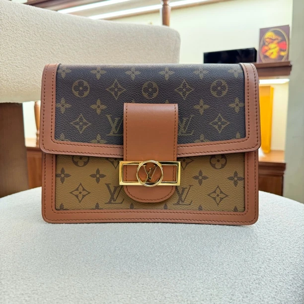 99新 LouisVuitton/路易威登 达芙妮 芯片款 拼色老花