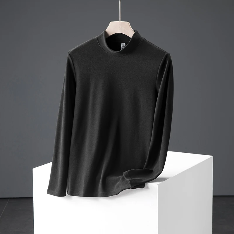 潮掌柜春秋潮牌百搭打底衫男款圆领打底衫长袖潮流男士德绒打底衫