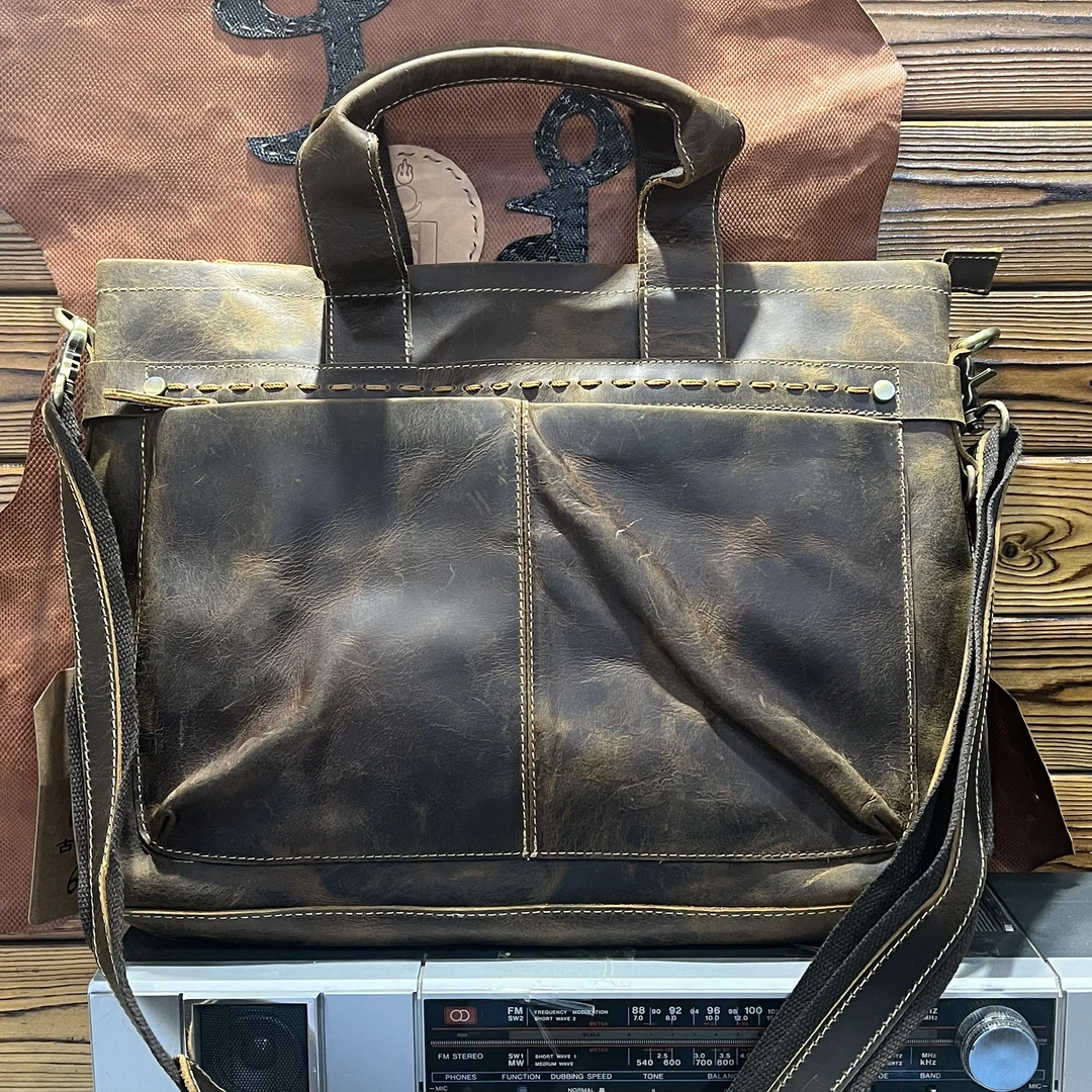 复古做旧休闲头层牛皮