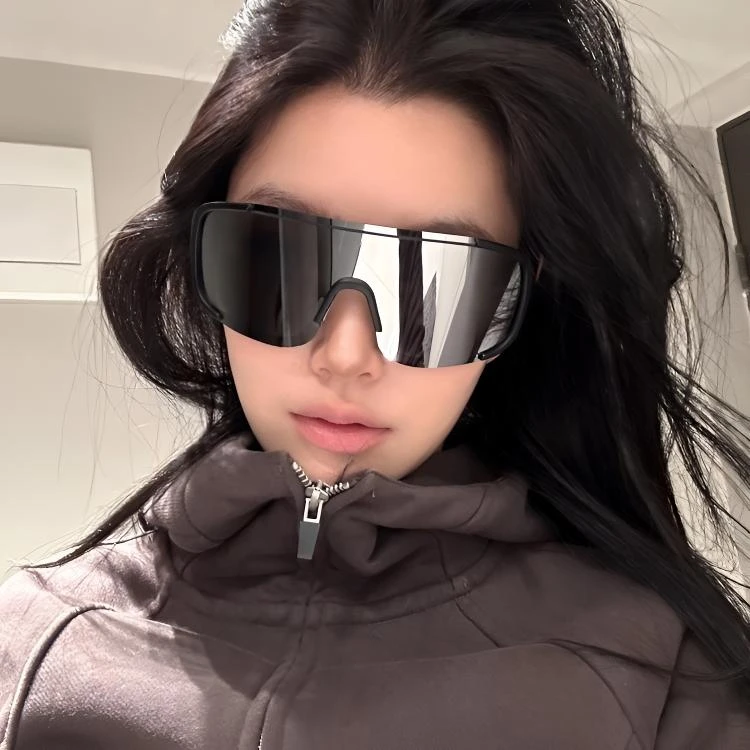 户外骑行登山滑雪防风超大框显瘦街拍防晒运动太阳眼镜男女高能感