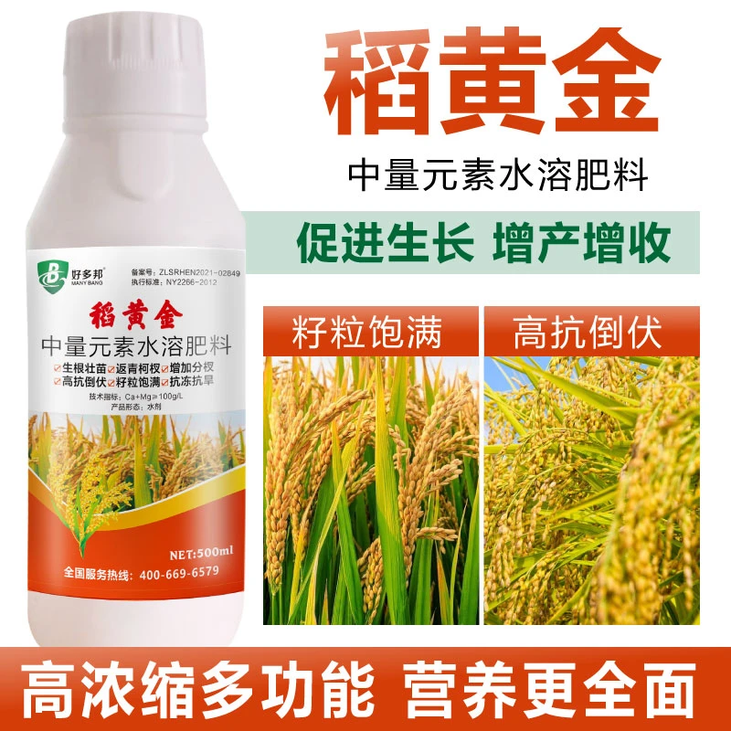 稻黄金水稻专用叶面肥生根壮苗增加分蘖抗病抗倒氨基酸水溶肥肥料