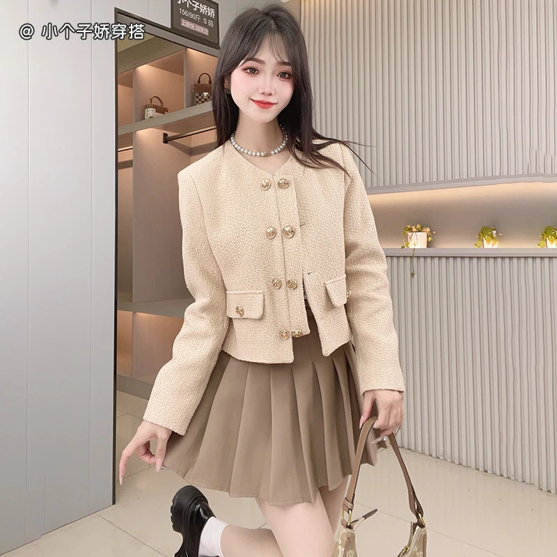 气质名媛小香风毛呢外套女早春秋季高级感炸街法式百搭上衣小个子