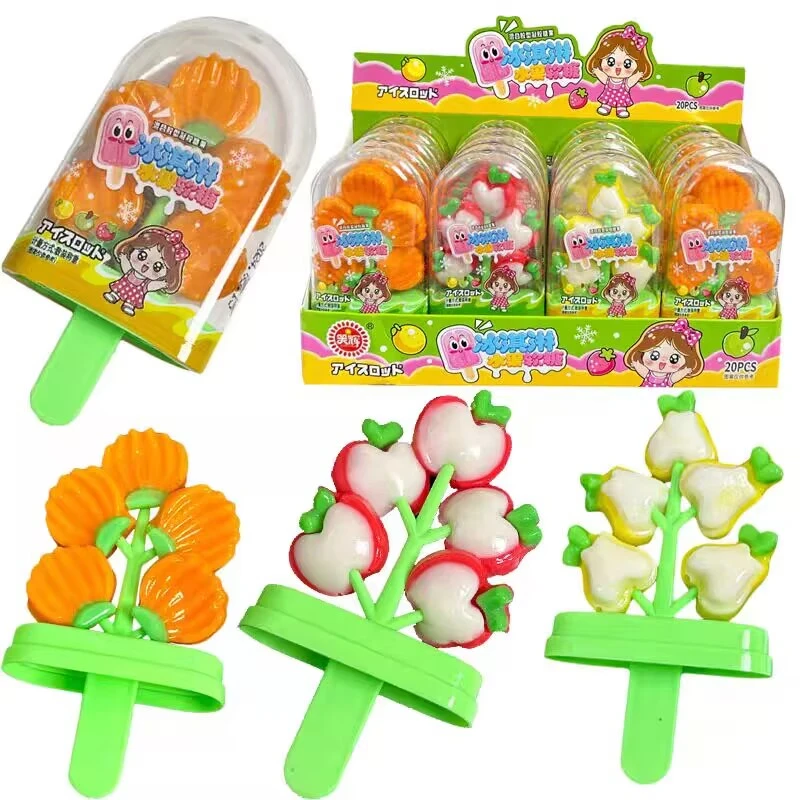网红儿童新奇创意高颜值水果树造型软糖雪糕棒棒糖趣味小学生零食