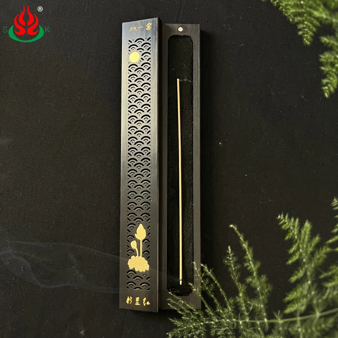 烁坤紫光檀卧香盒熏香