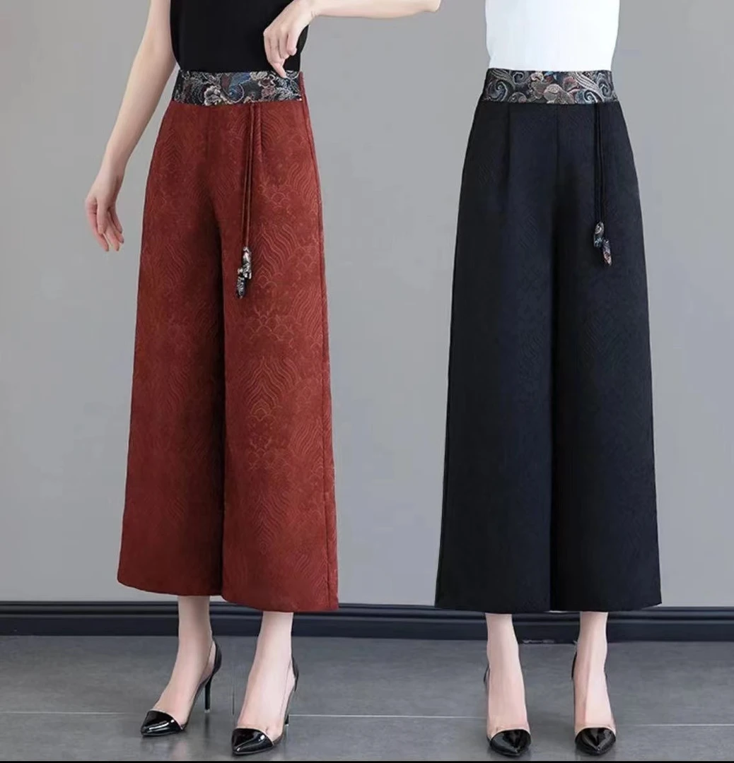 【腰缠万贯】新款新中式祥云流苏阔腿裤