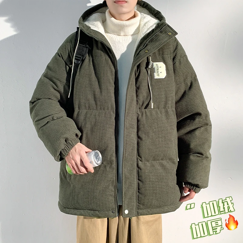 【稻草人】连帽棉服男女冬季潮牌棉衣外套加绒加厚保暖休闲情侣棉袄