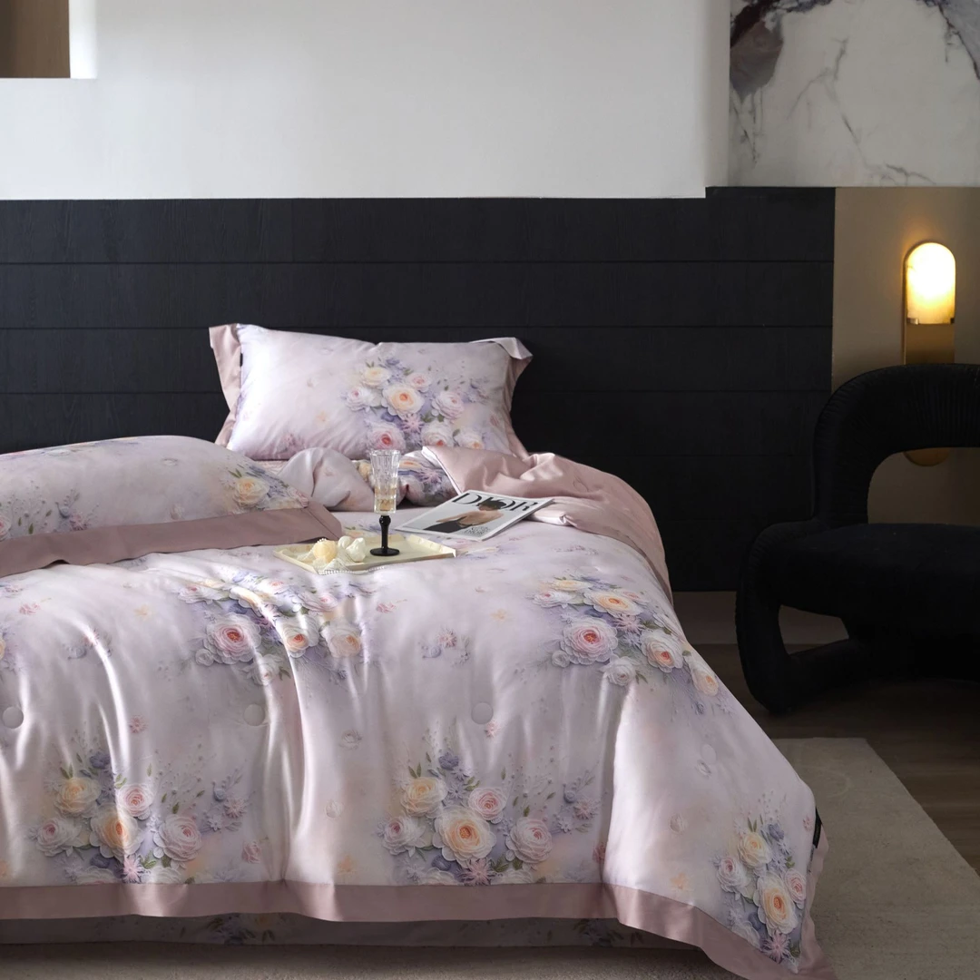 林小花【梦莲娜】2024秋冬新品四件套款轻奢天丝棉床品高档丝滑