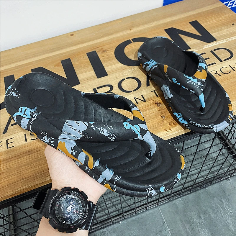 日本GP拖鞋男高级EVA网红厚底踩屎感防滑外穿室内百搭韩版人字拖