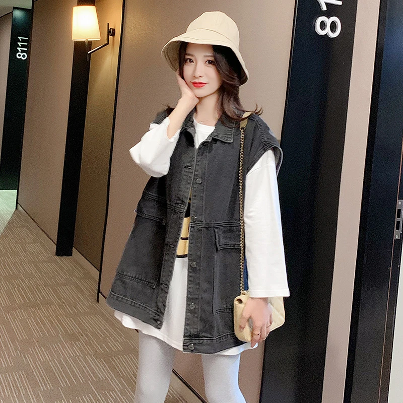 牛仔马甲外套女春夏2025年新款韩版工装马夹宽松bf外穿背心坎肩潮