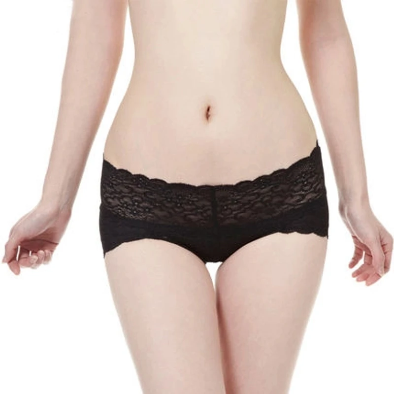 【特惠】华歌尔镂空蕾丝性感提臀三角裤中低腰经典款内裤WP6613