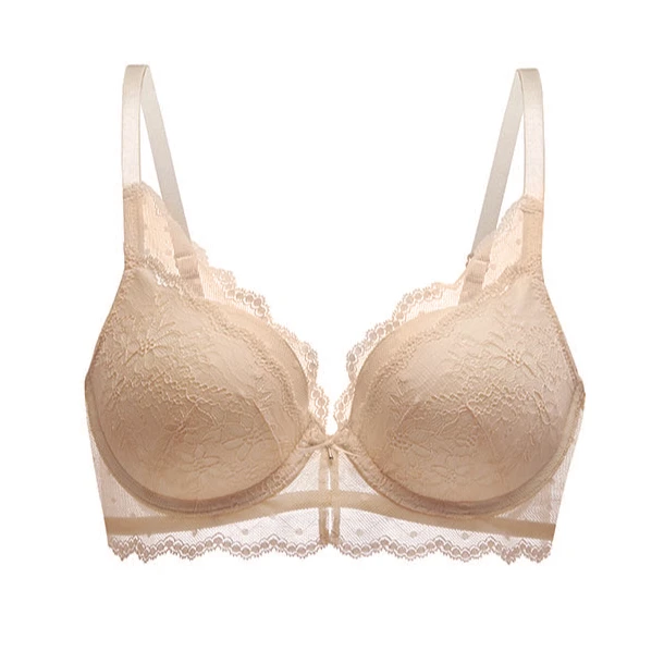 【特惠】华歌尔蕾丝立体丰盈小胸显大不空杯聚拢侧收文胸WB1403
