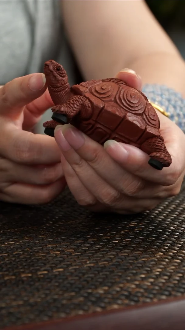 【闪购商品】紫砂茶宠朱泥小灵龟