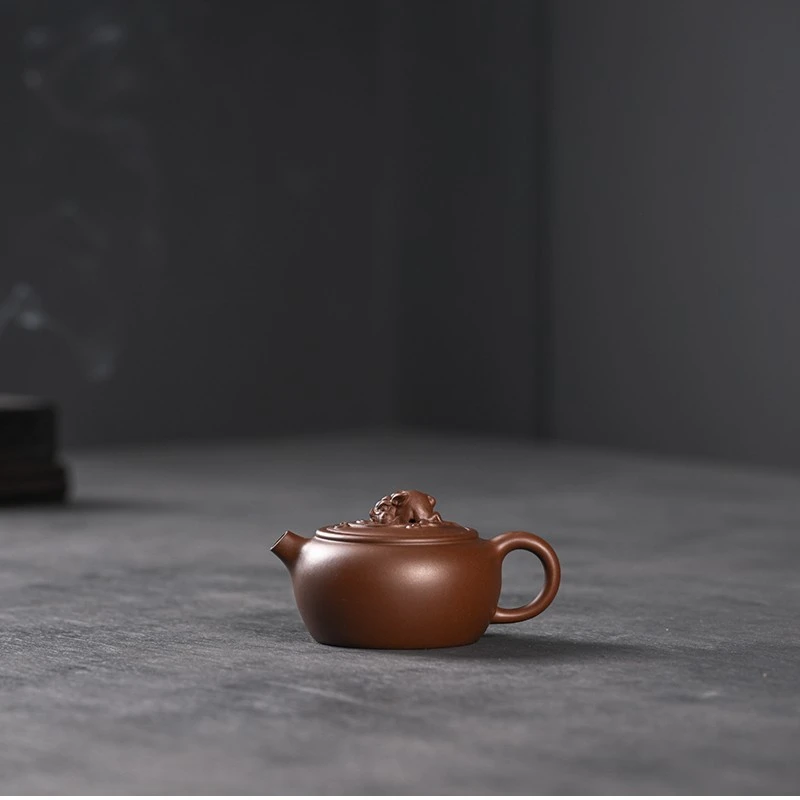 西美宸器【匏瓜•亥猪】原创设计十二生肖壶钮 半手工匏小容量紫砂壶