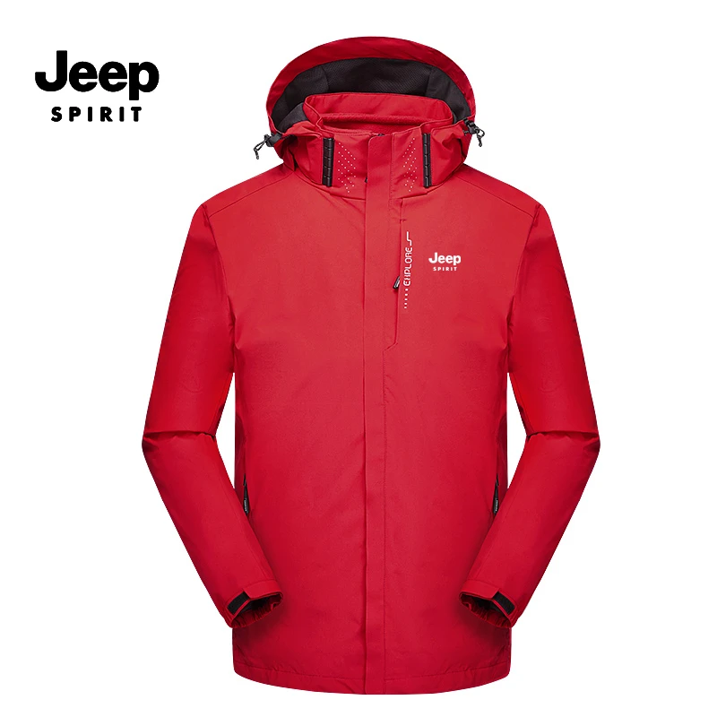JEEPSPIRIT新款户外秋冬季情侣款三合一上衣防风保暖休闲外套