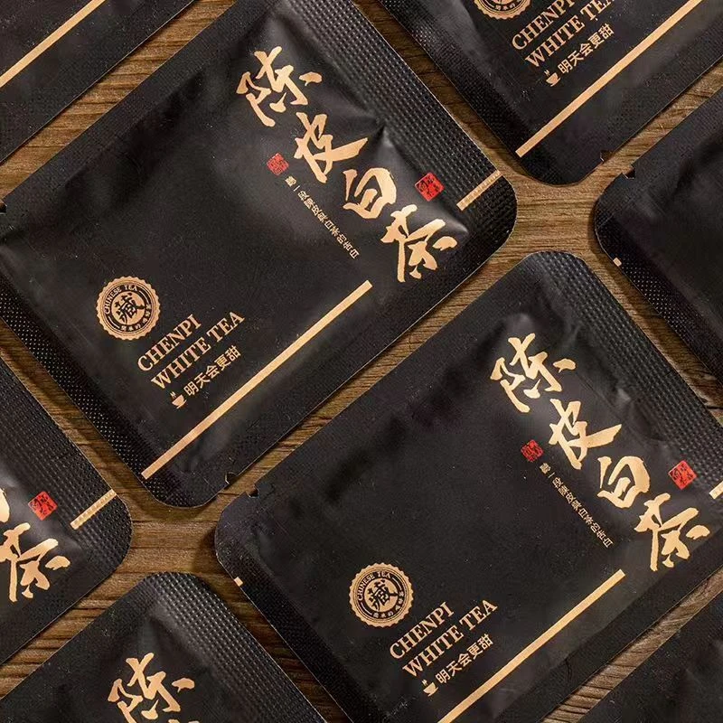 福鼎陈皮老白茶新会陈皮贡眉寿眉紧压小方片口感醇厚体验装