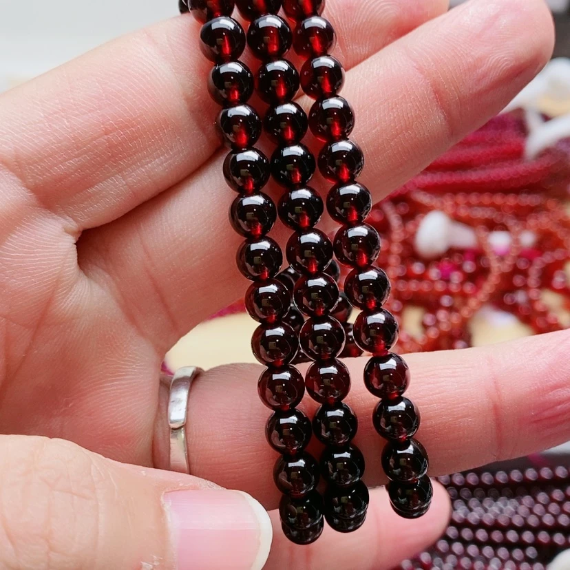 【闪购商品】石榴石手链未镶嵌6.3mm