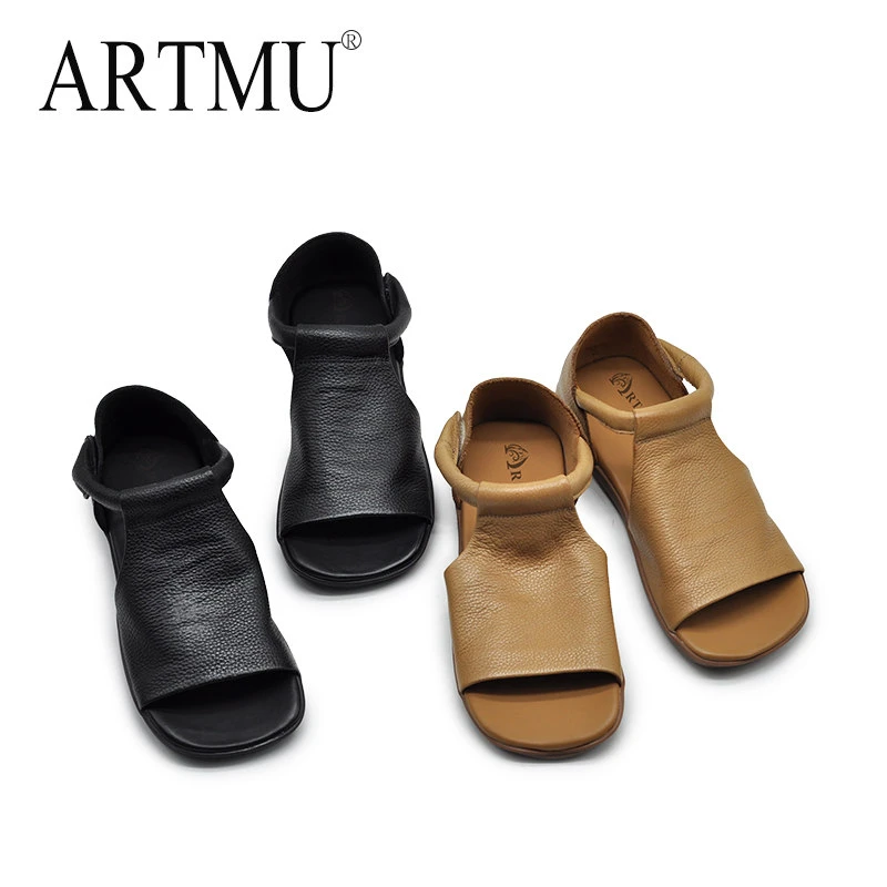 Artmu阿木夏季新款平底凉鞋女休闲百搭软底露趾凉鞋舒适女鞋9038