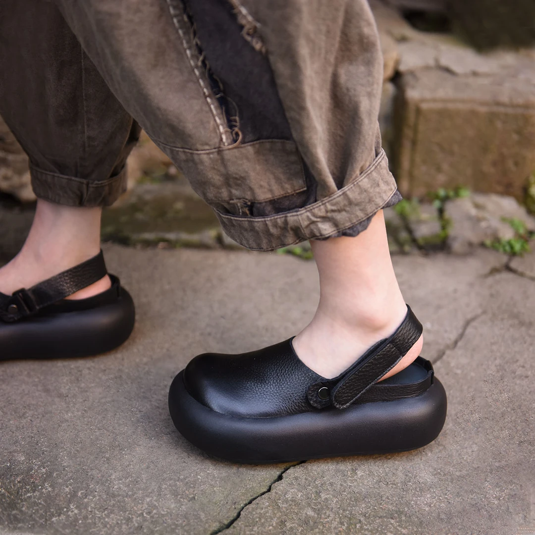 Artmu阿木复古休闲厚底凉鞋新款夏季外穿松糕真皮罗马凉鞋622-9