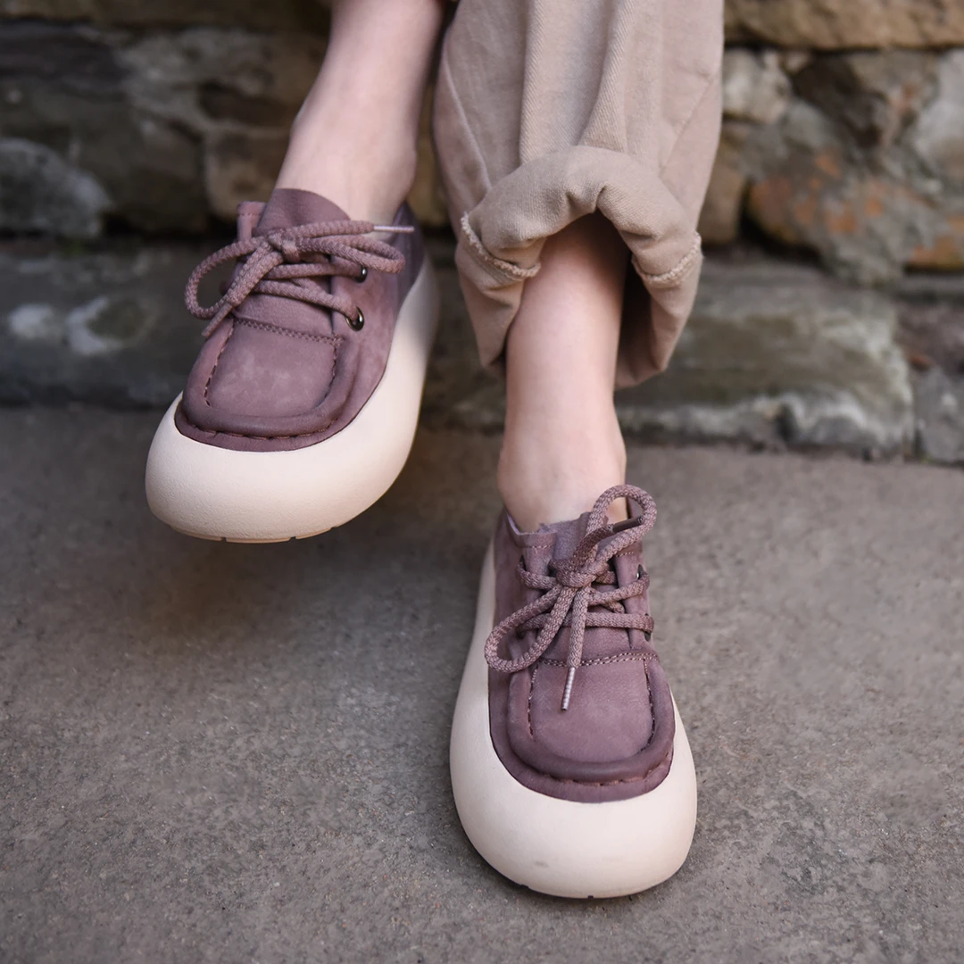 Artmu阿木复古松糕鞋厚底增高鞋系带休闲板鞋真皮春季新款192