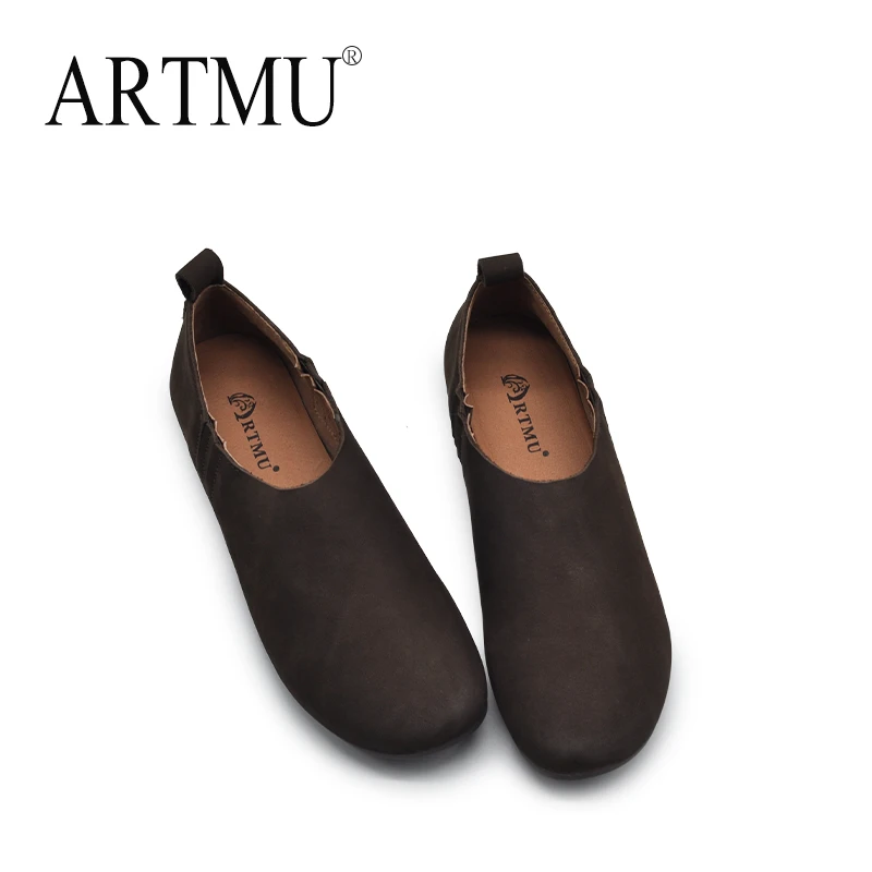 Artmu阿木原创日系深口单鞋女真皮百搭软底一脚蹬女鞋新款2507-1