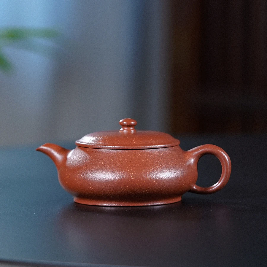 双十一明炉150cc红降坡宜兴纯手工原矿紫砂壶0708泡茶壶手制茶器