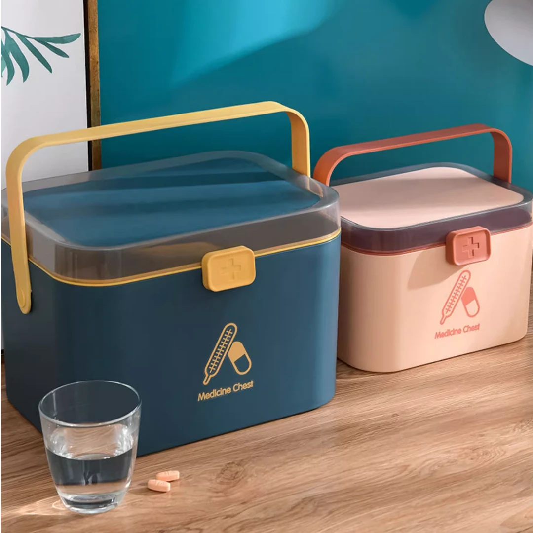 家用医药箱家庭装小药箱医疗医用小型急救箱全套药品收纳盒大容量