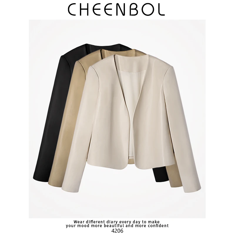 4206外套女皮衣秋冬新款夹克衫复古港风时尚洋气小个子薄款短外套