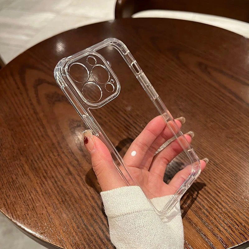 苹果15promax手机壳14Pro高级感全包镜头iPhone13/12防摔软11透明