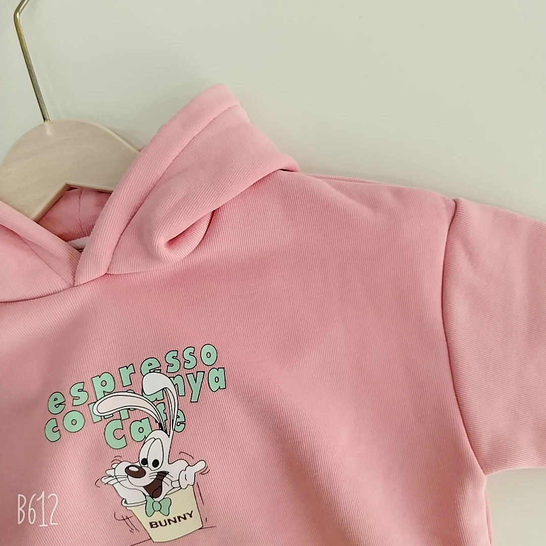 儿童连帽加绒卫衣 兔子