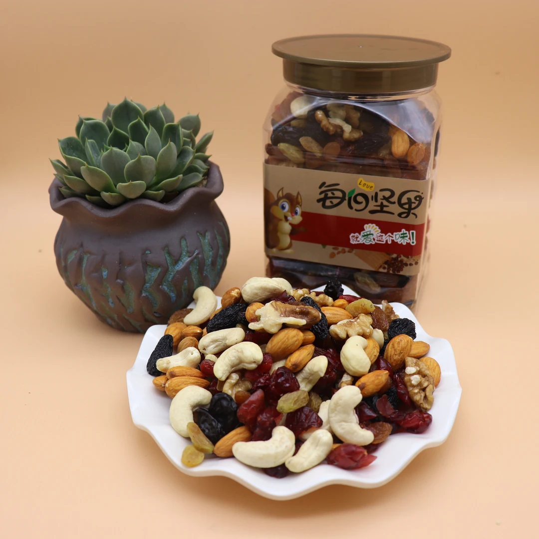 混合坚果7种果干500g罐装每日坚果营养健康早餐休闲零食