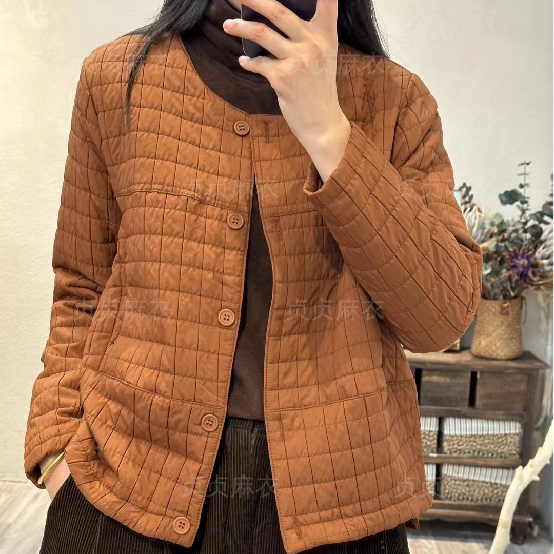 301网红时尚格子小棉衣