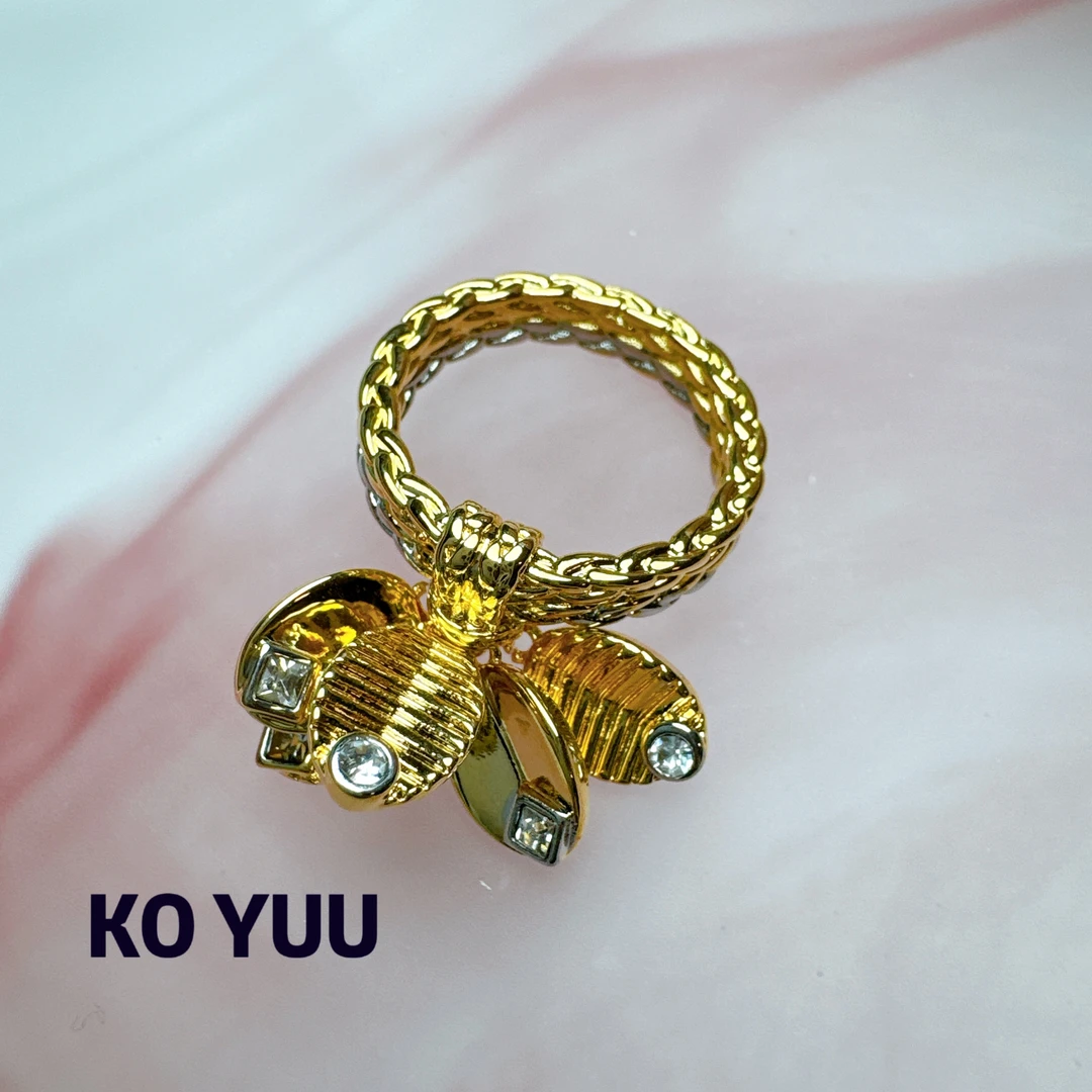 铜合金合成锆石戒指 【雨桐高奢】戒指KY00427