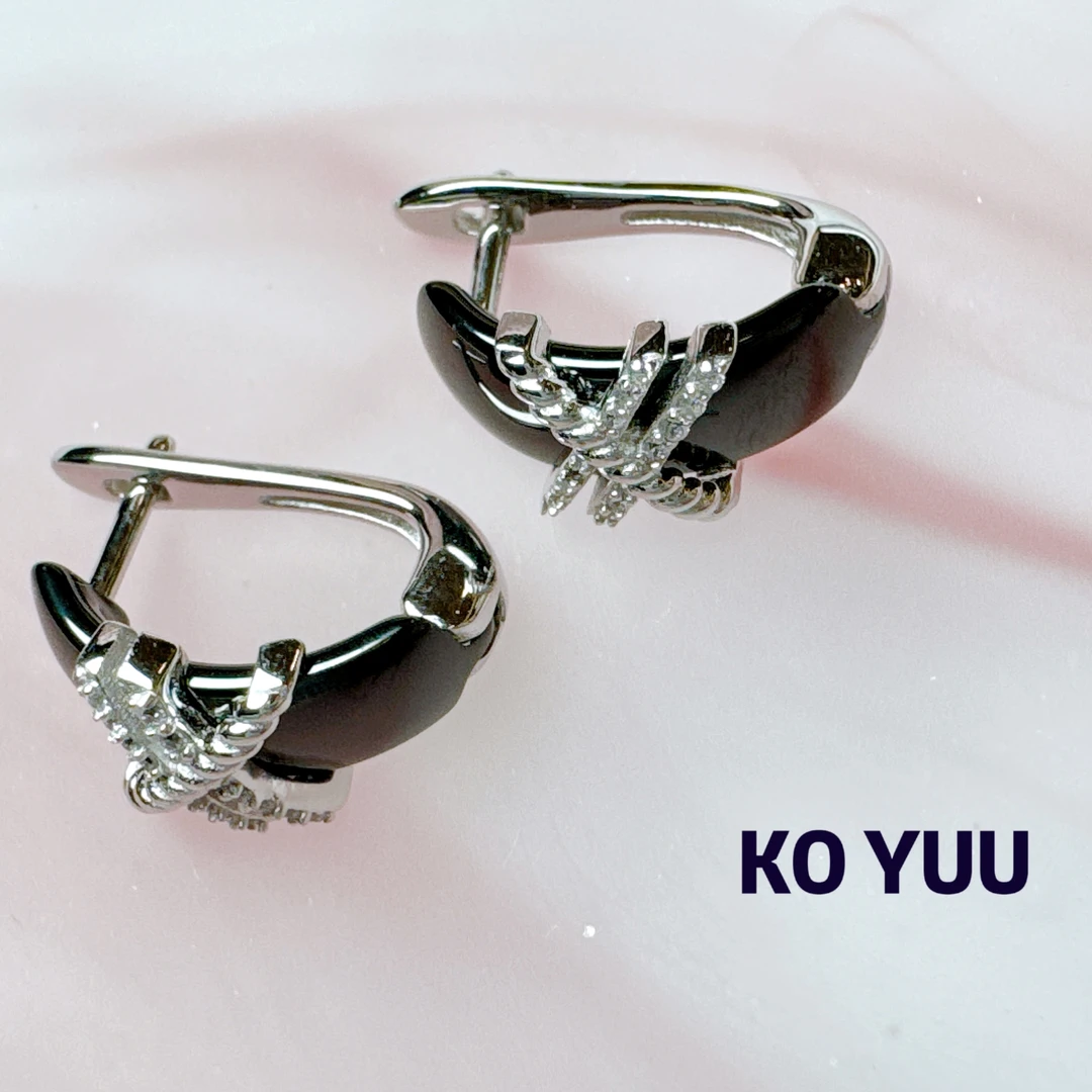 925银合成锆石耳饰 【雨桐高奢】耳环KY00539